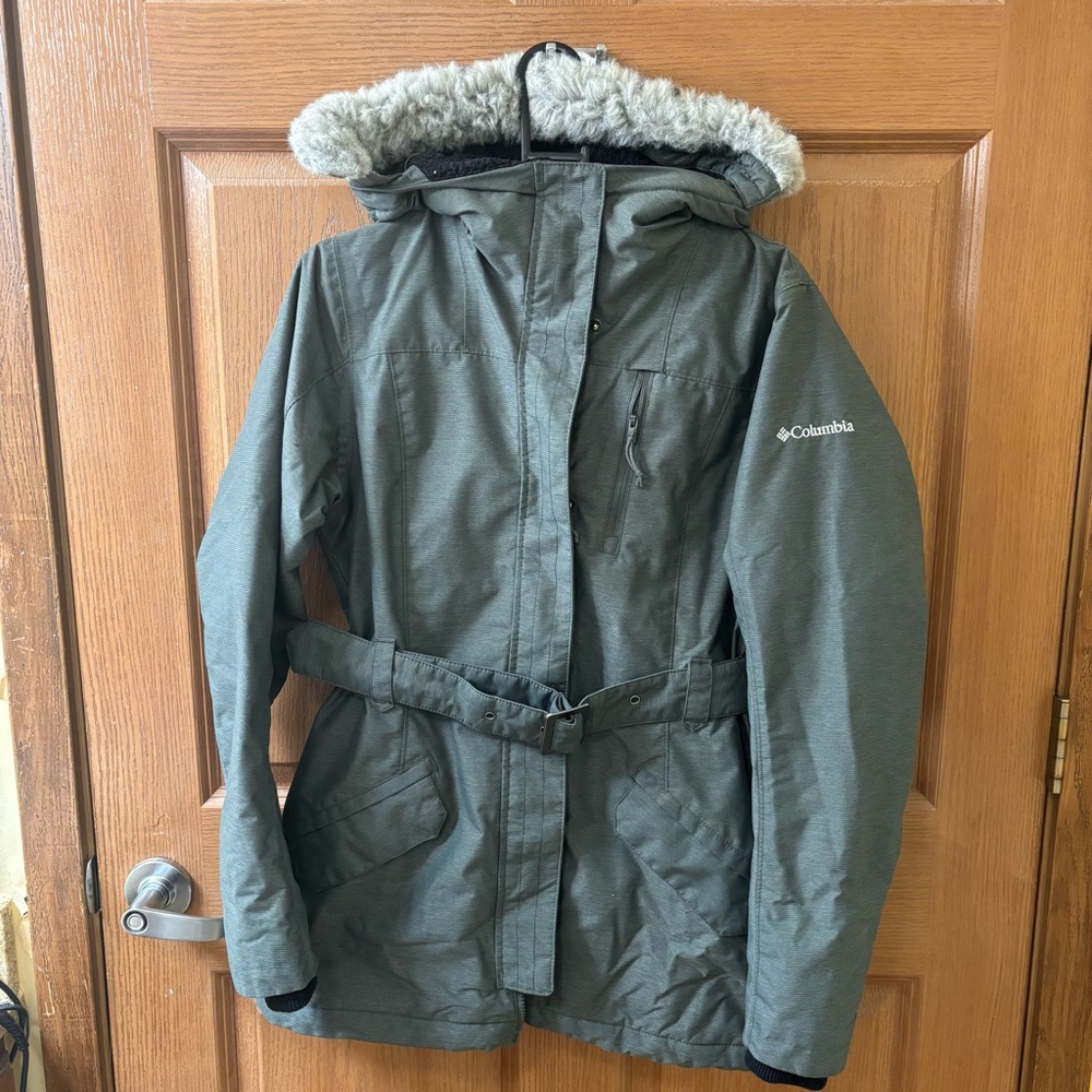 Columbia Beverly Mountain II Omni Heat Hooded Parka Women's Belted Faux Fur